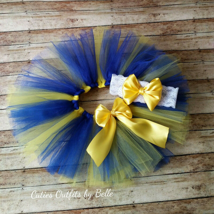 Blue and Yellow Baby Tutu up to 3t, Tutu for Toddlers, Baby Girl Clothes New