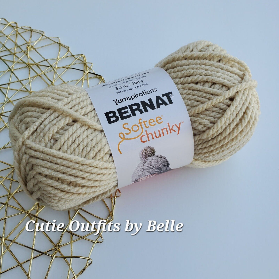 Bernat Softee Chunky Yarn,  3.5oz Bulky #6 Yarn, Choose Color