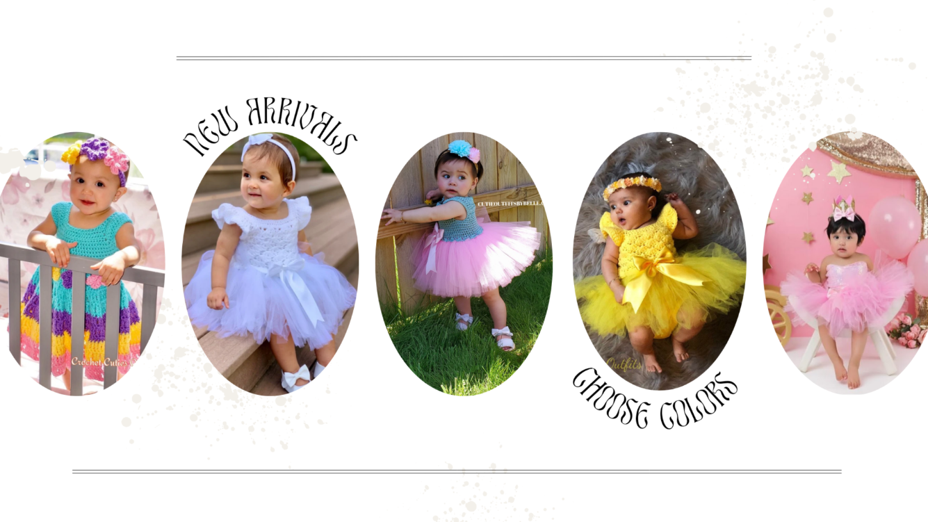 crochet baby girl photo props