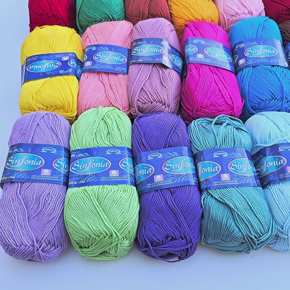 Cargar vídeo: VARIEGATED and Solids Sinfonia Cotton Yarn,  Crochet Knitting Yarn, DK Sportweight