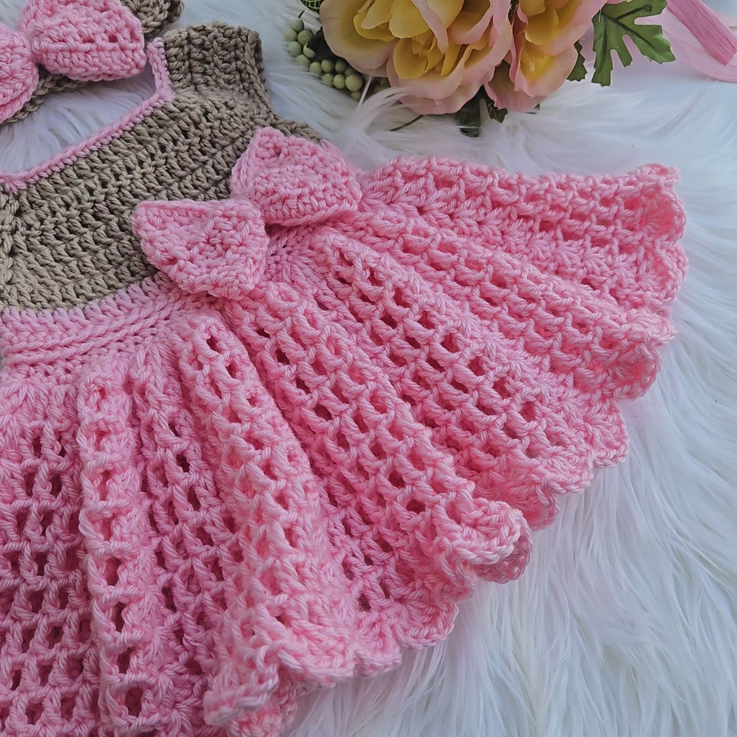 Crochet Dress PATTERN, 0-3 Months up to 24 Months PDF Patter