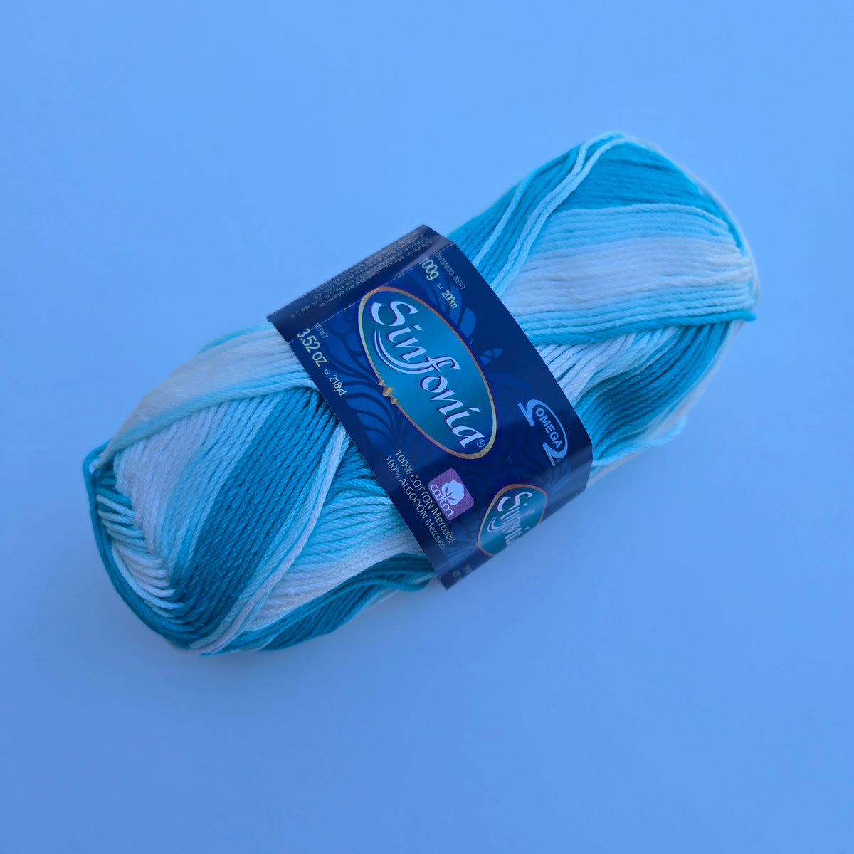 VARIEGATED and Solids Sinfonia Cotton Yarn,  Crochet Knitting Yarn, DK Sportweight