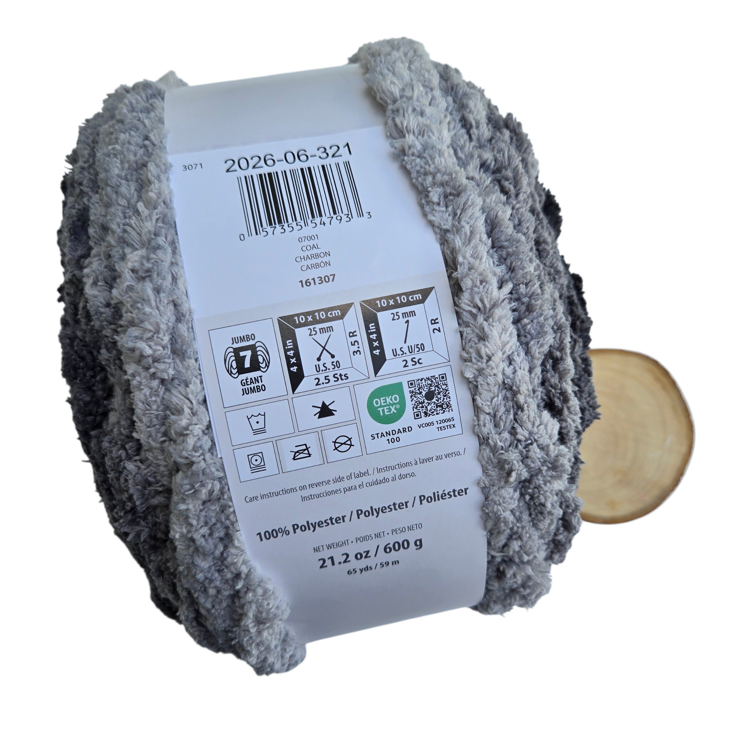 Bernat Blanket Extra Thick Yarn –Jumbo #7 Super Bulky- COAL