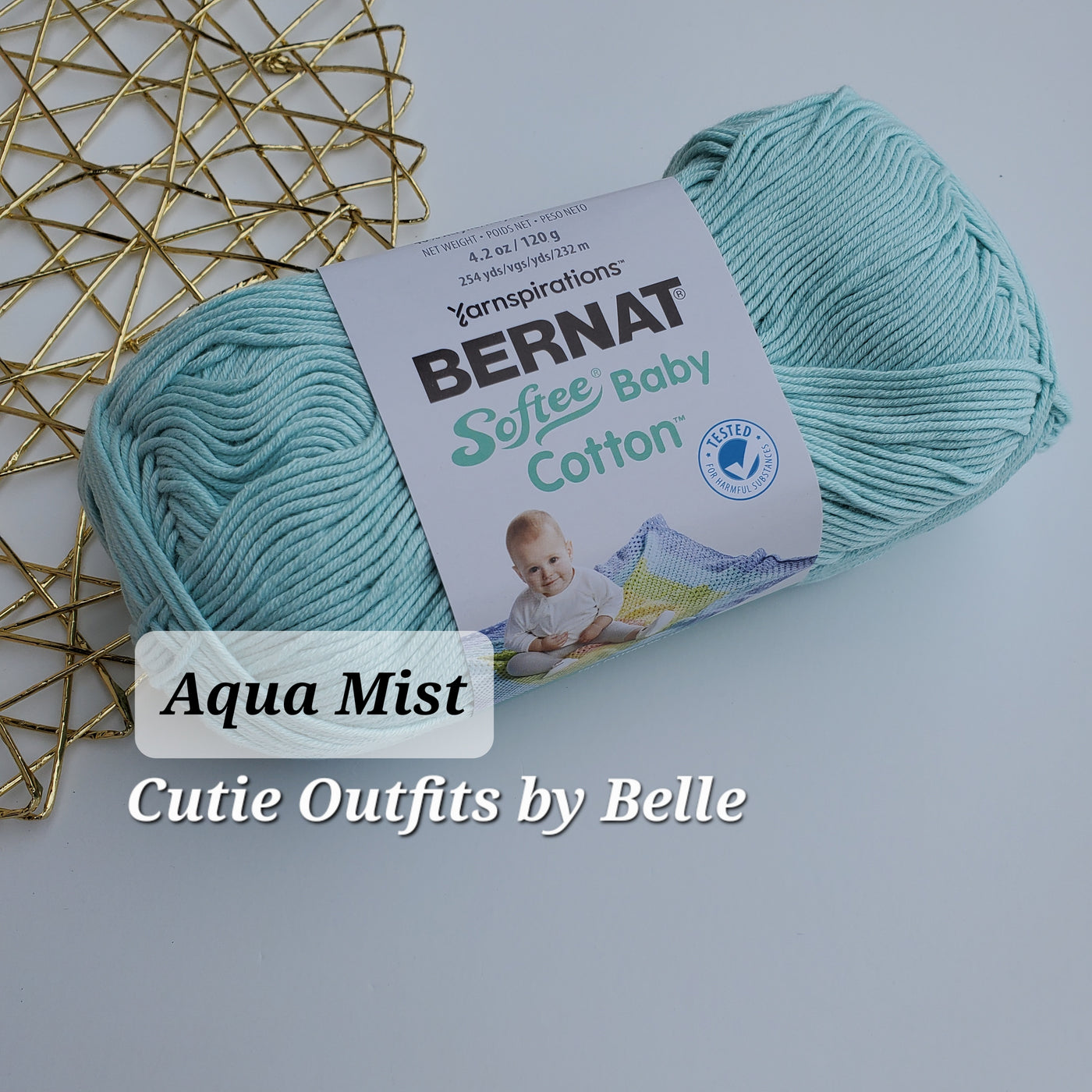 Bernat Softee Baby Cotton Yarn, Dk Size 3, Cotton Acrylic Blend