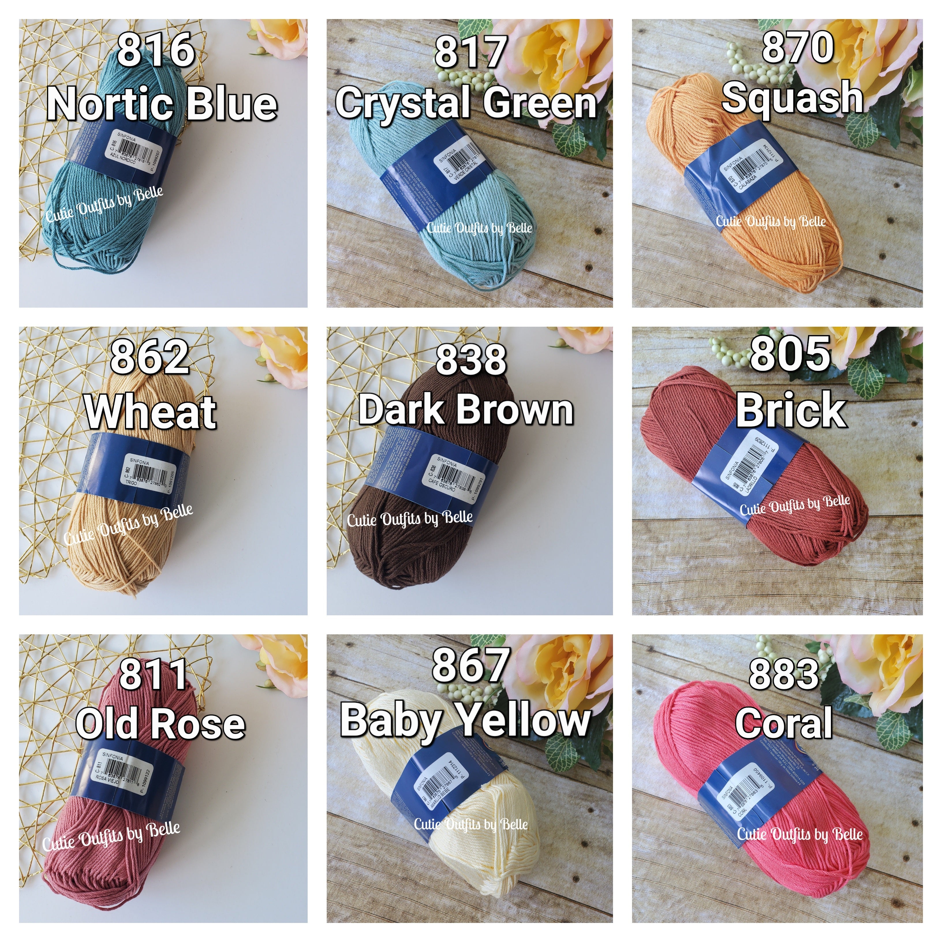 SINFONIA Cotton Yarn, Mercerized Sportweight Cotton Yarn