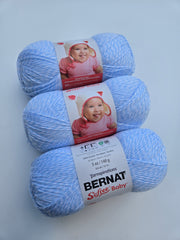 3PACK Denim Marl Bernat Softee Baby Yarn,  5oz/140g Acrylic DK