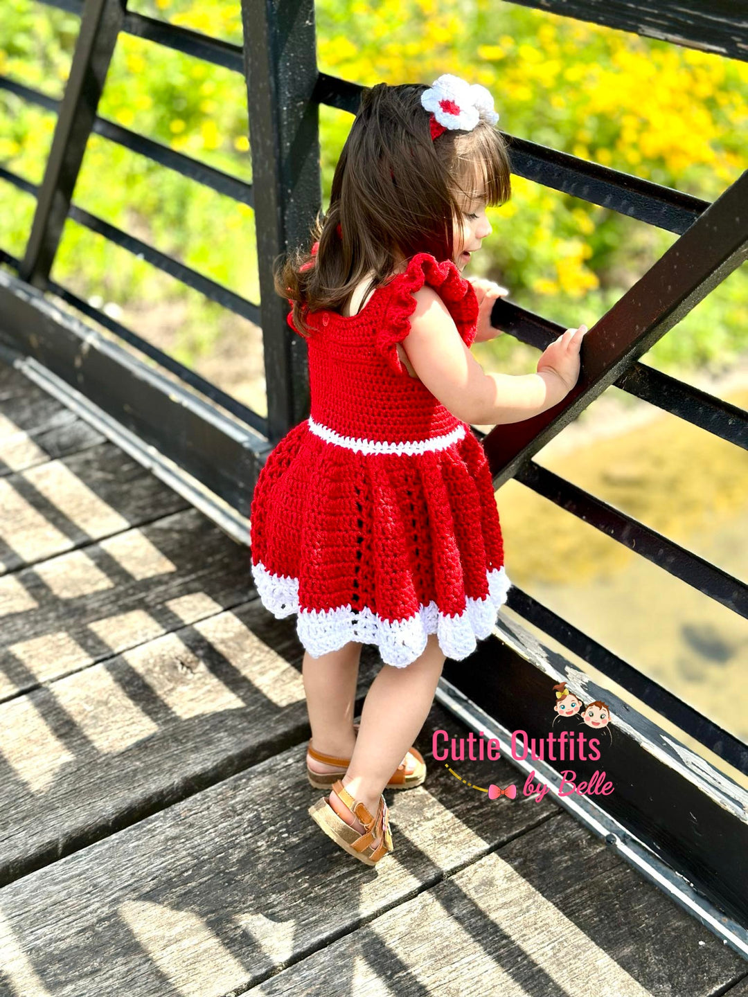 Crochet Baby Dress, Cute Crochet Baby Girl Dress, 6-9 Months