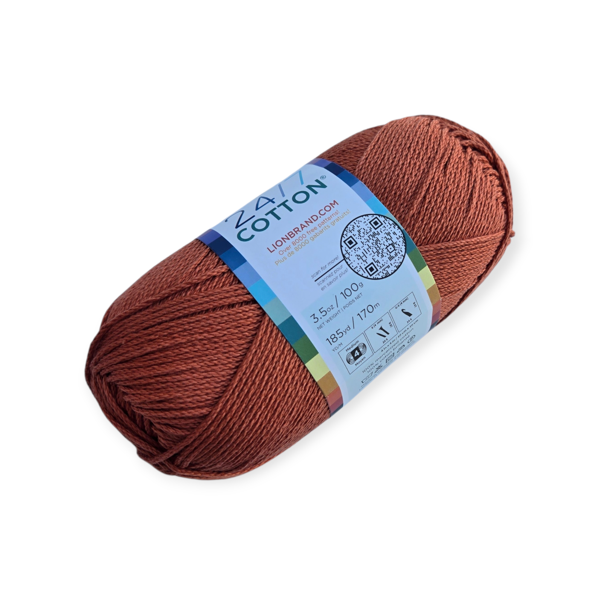 24/7 Cotton Yarn, Mercerized Lion Brand Cotton Yarn