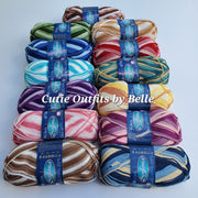 VARIEGATED and Solids Sinfonia Cotton Yarn,  Crochet Knitting Yarn, DK Sportweight