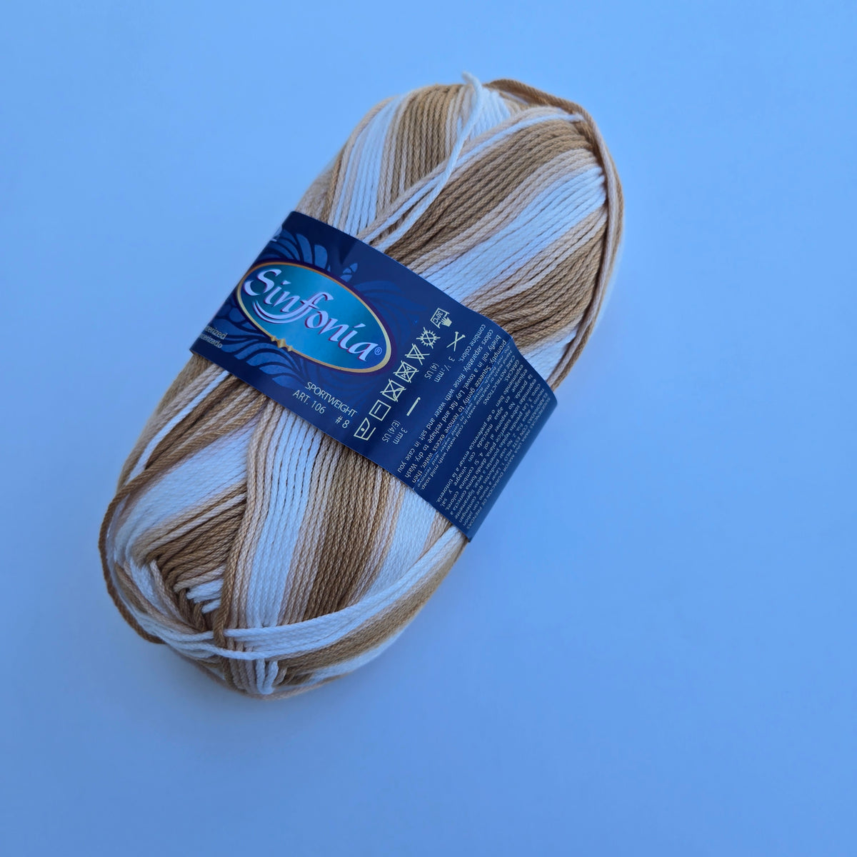 VARIEGATED and Solids Sinfonia Cotton Yarn,  Crochet Knitting Yarn, DK Sportweight