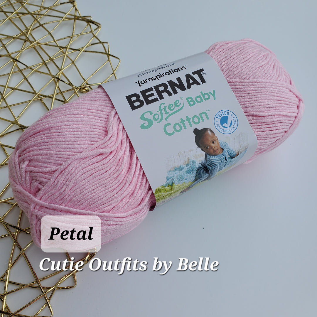 Bernat Softee Baby Cotton Yarn, Dk Size 3, Cotton Acrylic Blend