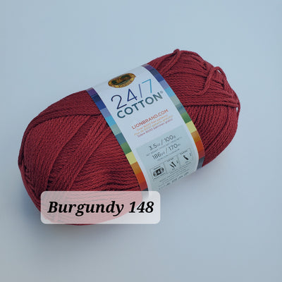 24/7 Cotton Yarn, Mercerized Lion Brand Cotton Yarn