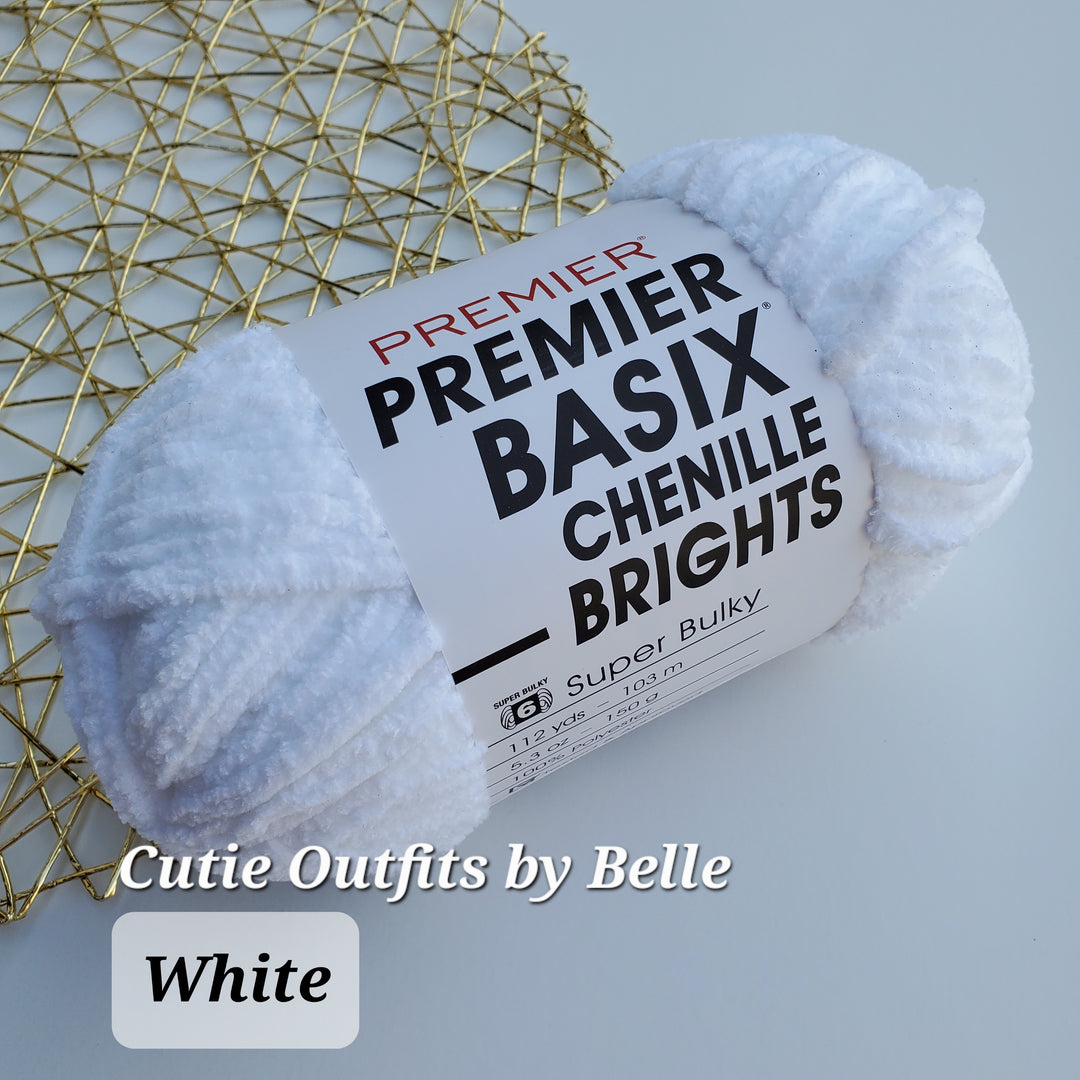 Premier Basix Chenille BRIGHTS, Chunky Yarn, Crochet Plushies Yarn, Chenille Yarn