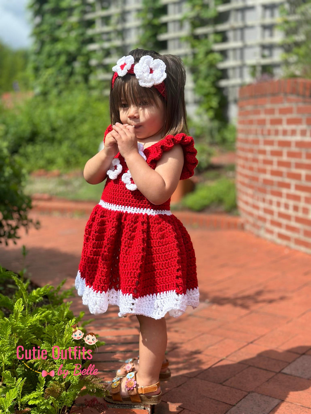 Crochet Baby Dress, Cute Crochet Baby Girl Dress, 6-9 Months