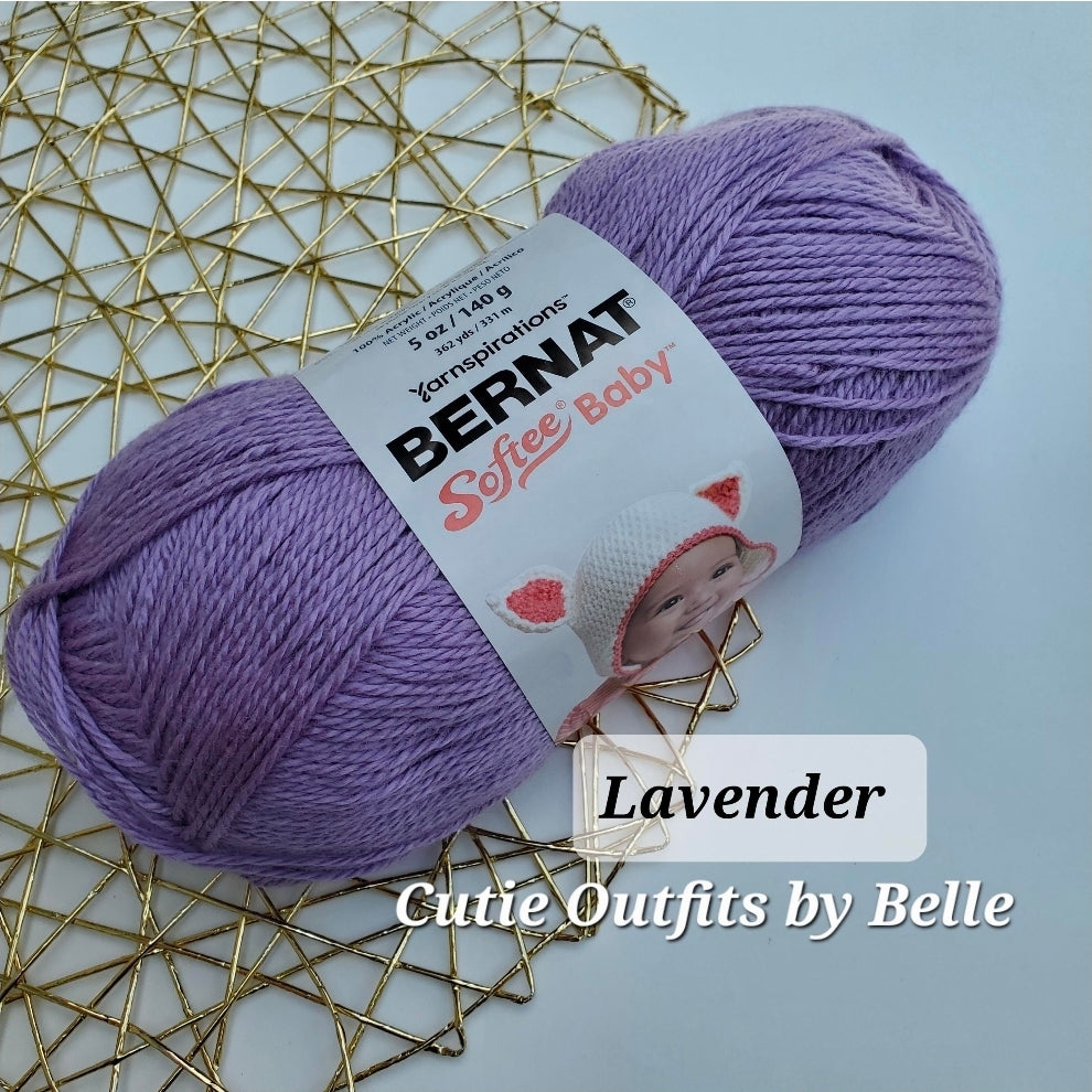 Bernat Softee Baby Yarn,  5oz/140g Acrylic Light Weight Yarn