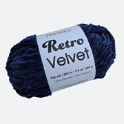Premier Retro Velvet Yarn Bulky #5 – Navy Blue Plush Chenille Yarn, 306 Yards, 280g