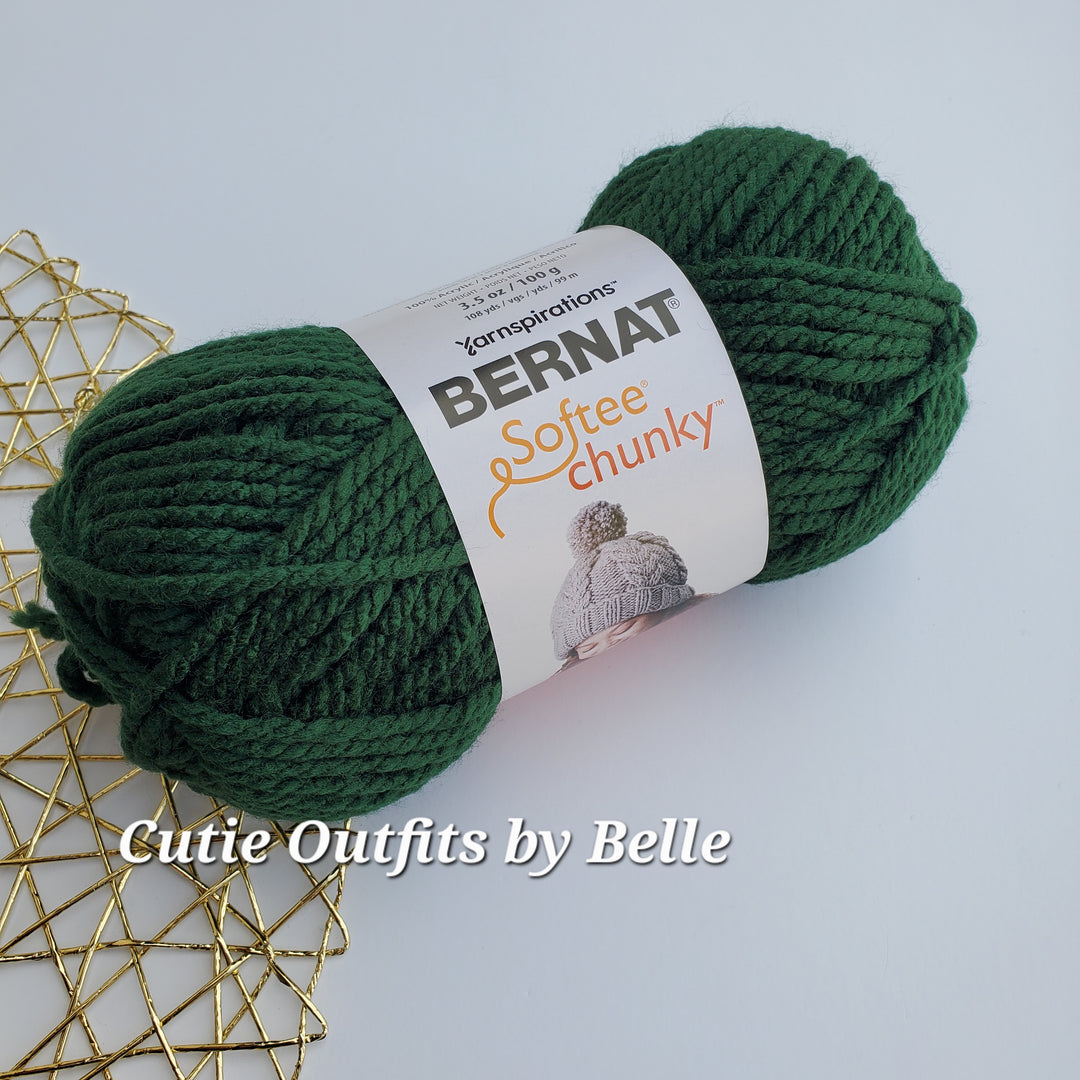 Bernat Softee Chunky  3.5 oz/100g, Acrylic Crochet Yarn, Super Bulky #6 Knitting Yarn