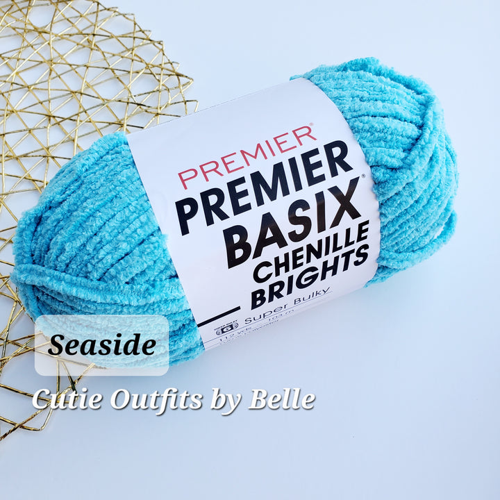 Premier Basix Chenille BRIGHTS, Chunky Yarn, Crochet Plushies Yarn, Chenille Yarn