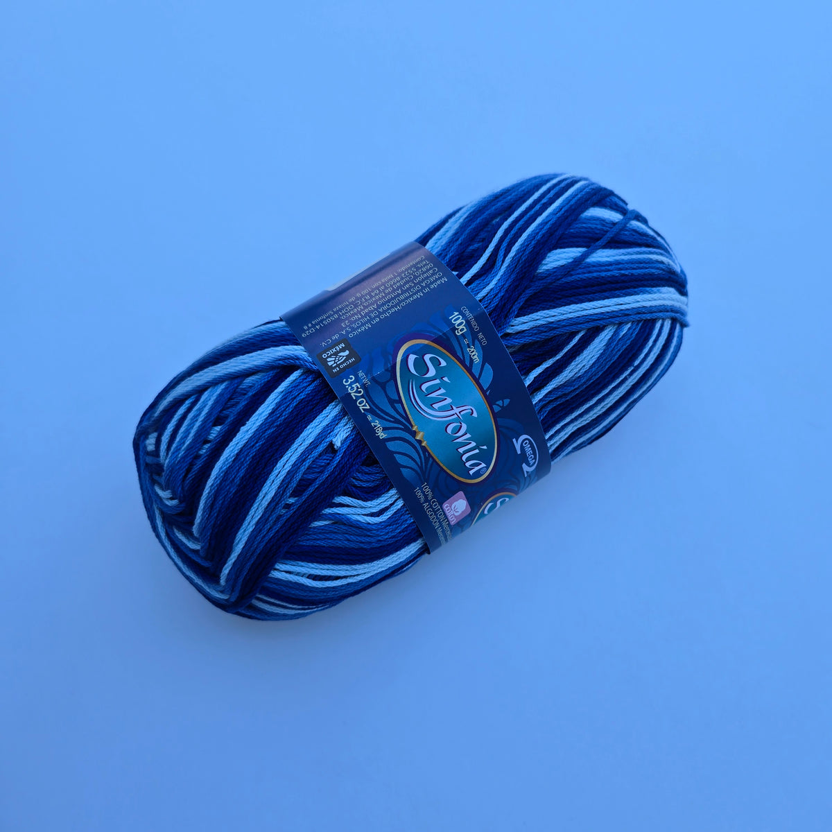 VARIEGATED and Solids Sinfonia Cotton Yarn,  Crochet Knitting Yarn, DK Sportweight