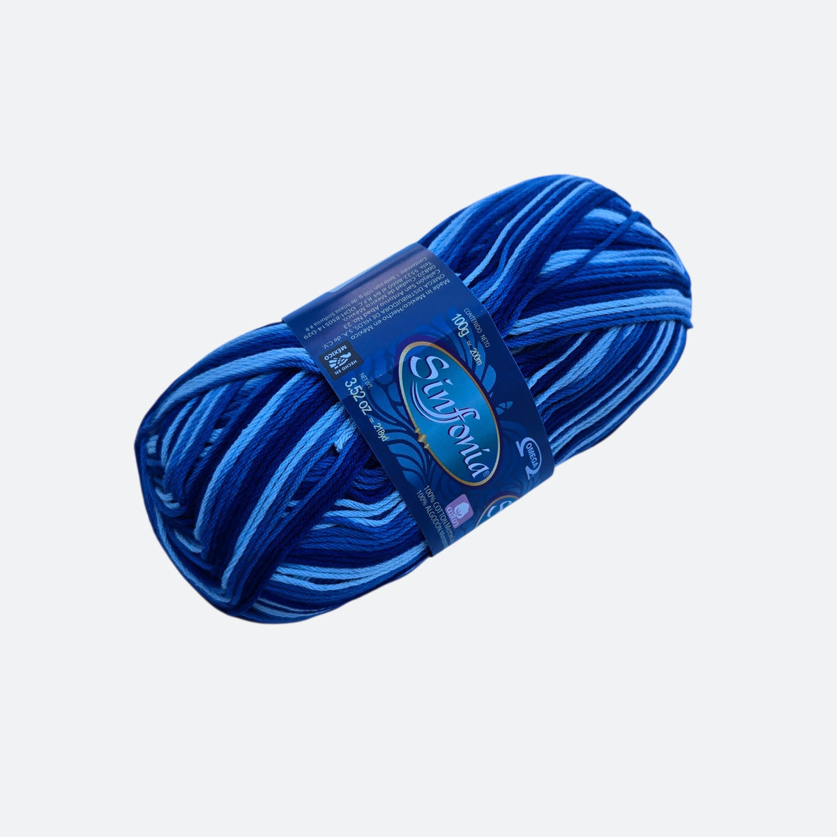 Variegated Blue Sinfonia Cotton Yarn