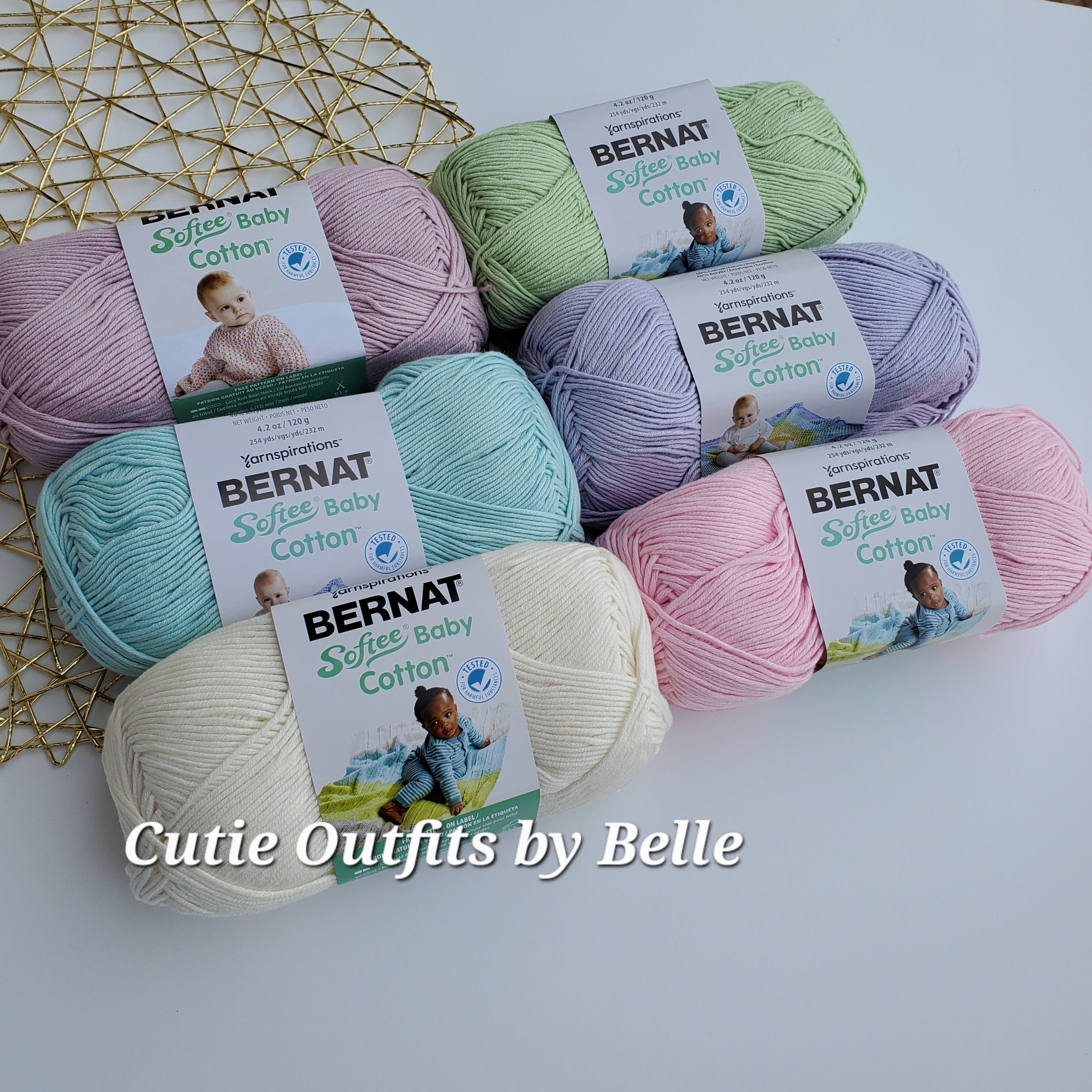 Bernat Softee Baby Cotton Yarn Dk Size 3 Cotton Acrylic Blend Cutie Outfits by Belle