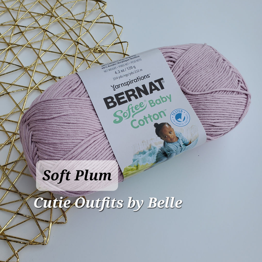 Bernat Softee Baby Cotton Yarn, Dk Size 3, Cotton Acrylic Blend