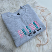 Ash God is Good Embroidered Sweatshirt,  Women Sweatshirt Easter