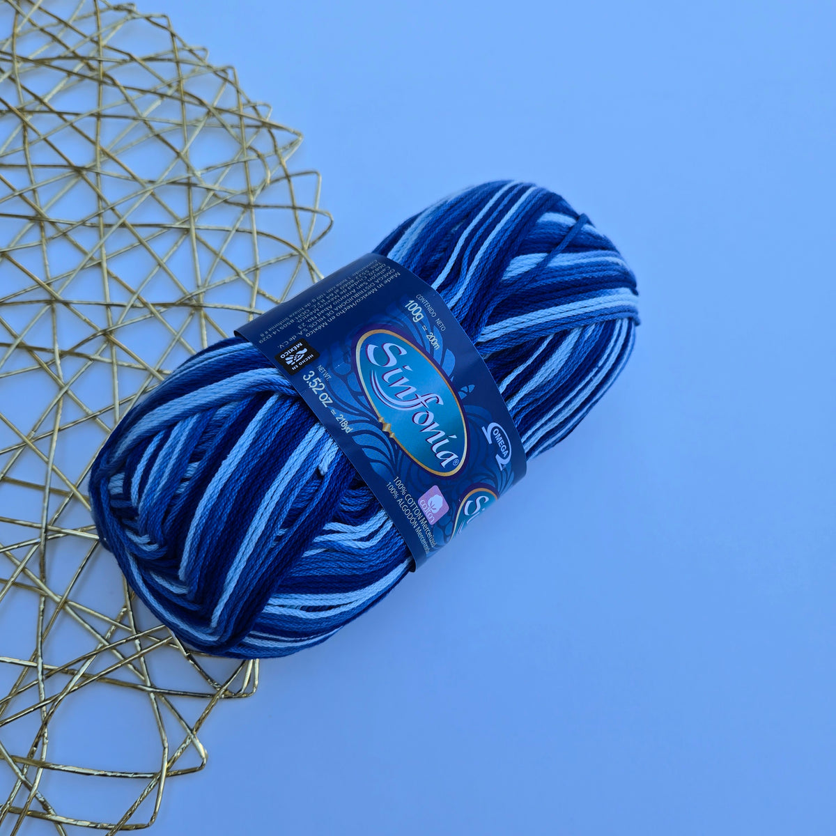 Variegated Blue Sinfonia Cotton Yarn