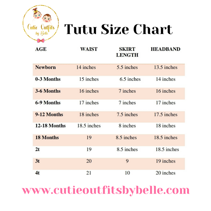 TUTU CHART CUTIE OUTFITS BY BELLE