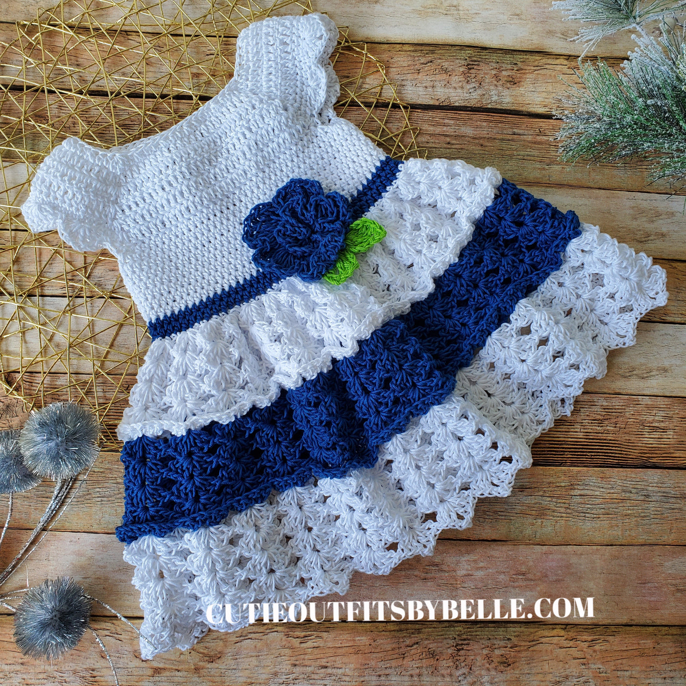 9-12 Months Crochet Baby Dress PATTERN, Crochet Dress Pattern for Baby , 12 Months Dress Pattern Only, Pattern Instant Download