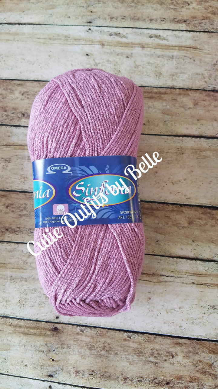 Omega Sinfonia Cotton Yarn, Soft Cotton Yarn, Dk Yarn, Knitting Yarn, Crochet Cotton Yarn, Crochet Yarn,  Sportweight Lightweight, Omega Yarns