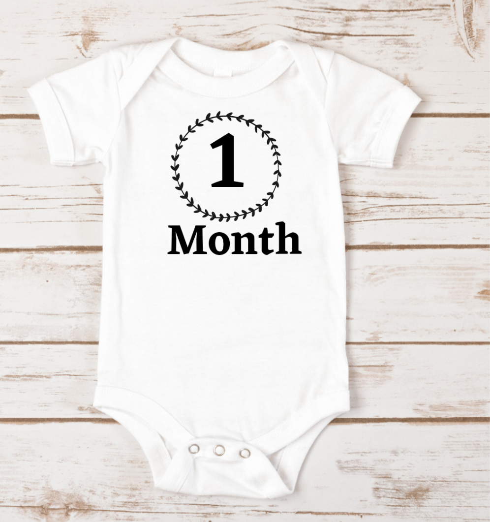 Baby milestone bodysuit