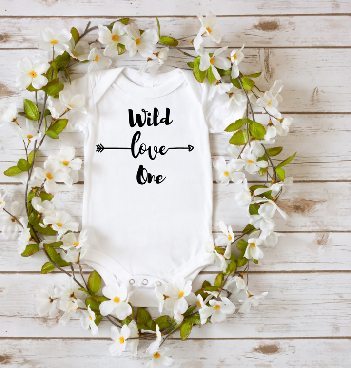 Wild One Baby Bodysuit, Custom Baby Bodysuits, Personalized Onesie