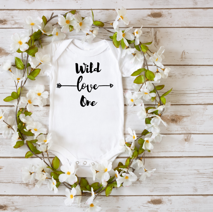 Wild One Baby Bodysuit, Custom Baby Bodysuits, Personalized Onesie