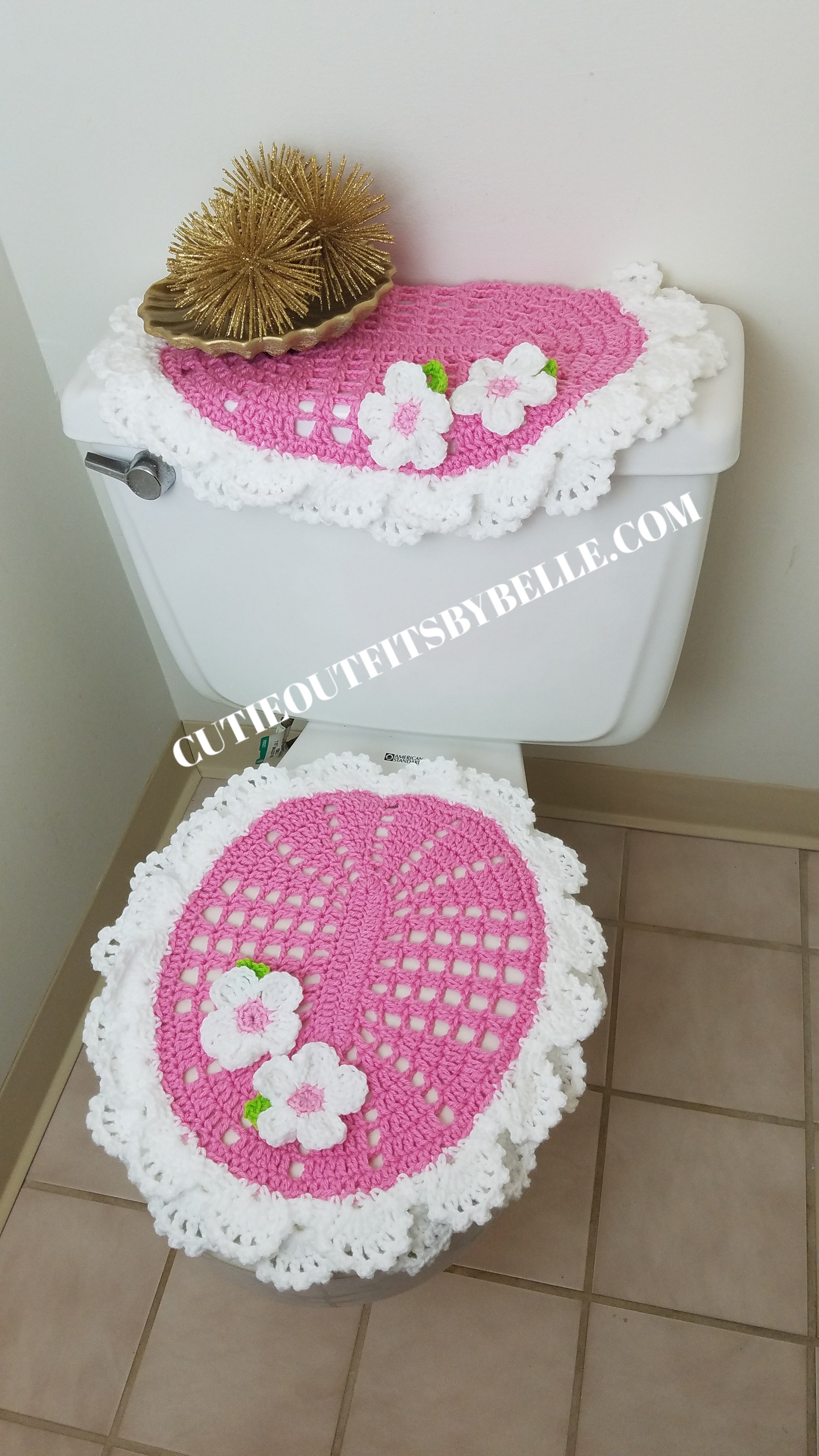 Pink Bathroom Decor, Toilet Seat Cover, Lid Cover for Toilet Seat