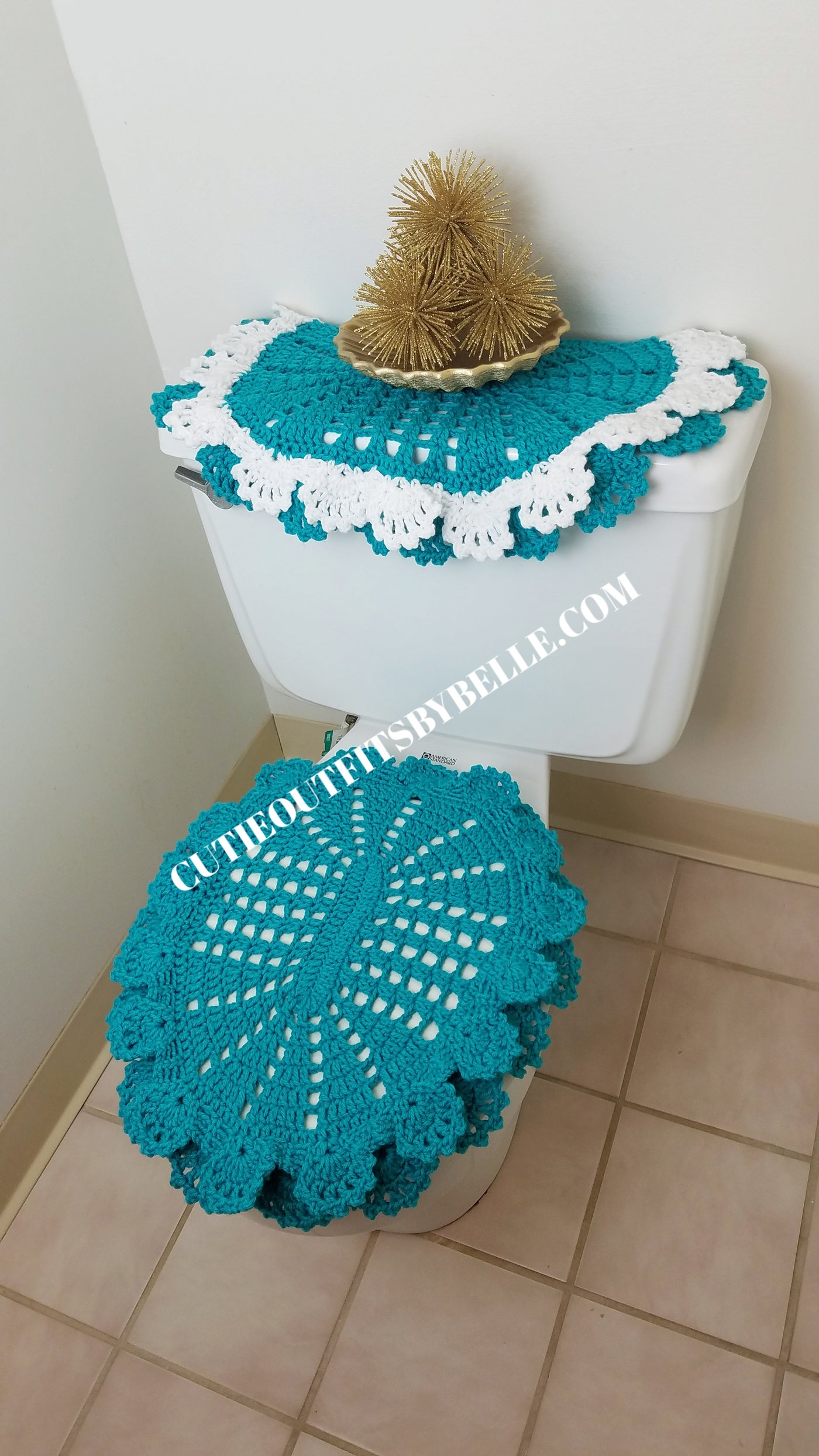 Teal Bathroom Decor, Toilet Seat Cover, Lid Cover for Toilet Seat