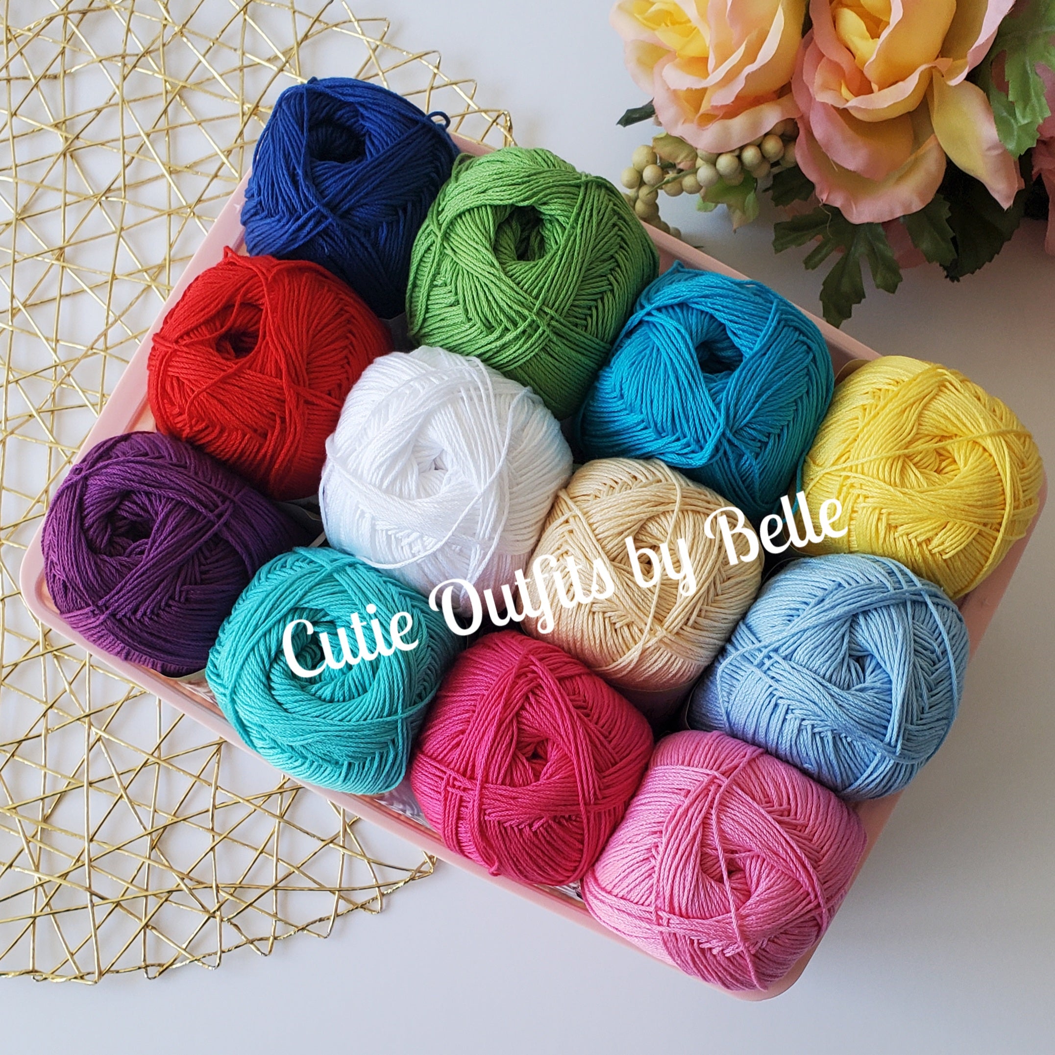 Eulali Egyptian Cotton Yarn, 100grs Soft Mercerized Cotton, Hilaza de Algodon