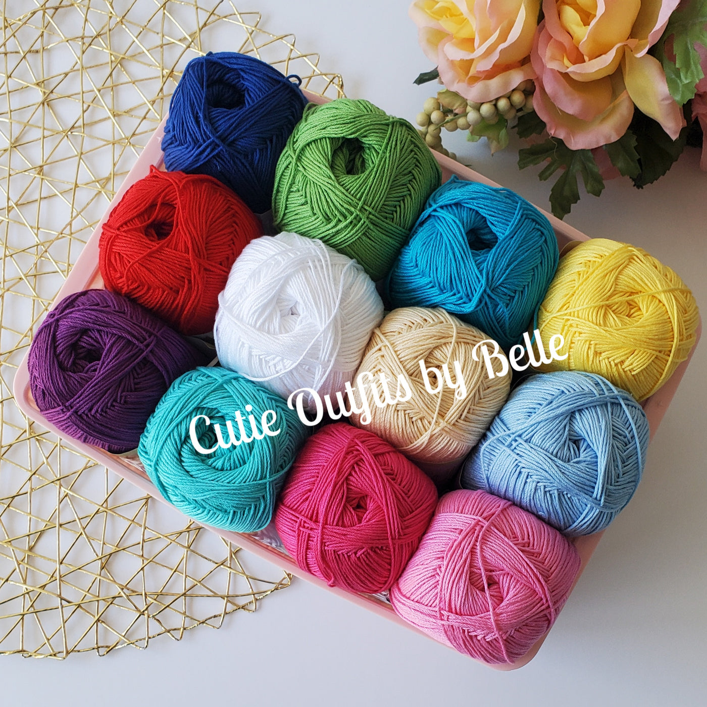 Eulali Egyptian Cotton Yarn, 100grs Soft Mercerized Cotton, Hilaza de Algodon