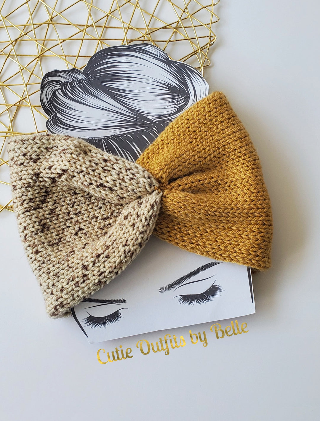 Mustard Earwarmer, Fall Knitted Earwarmer,  Boho Twisted Headband, Twisted Headband for Women, Winter Twisted Ear Warmers, Knitted Turban