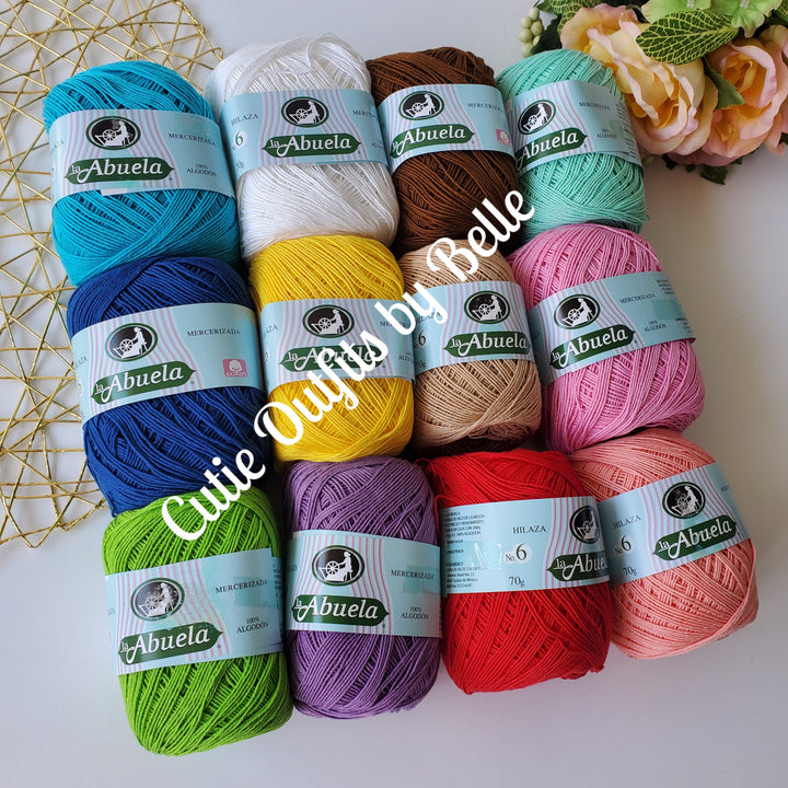 Cotton Thread, Cotton Abuela Thread, 100% Cotton Thread, Knitting Thread