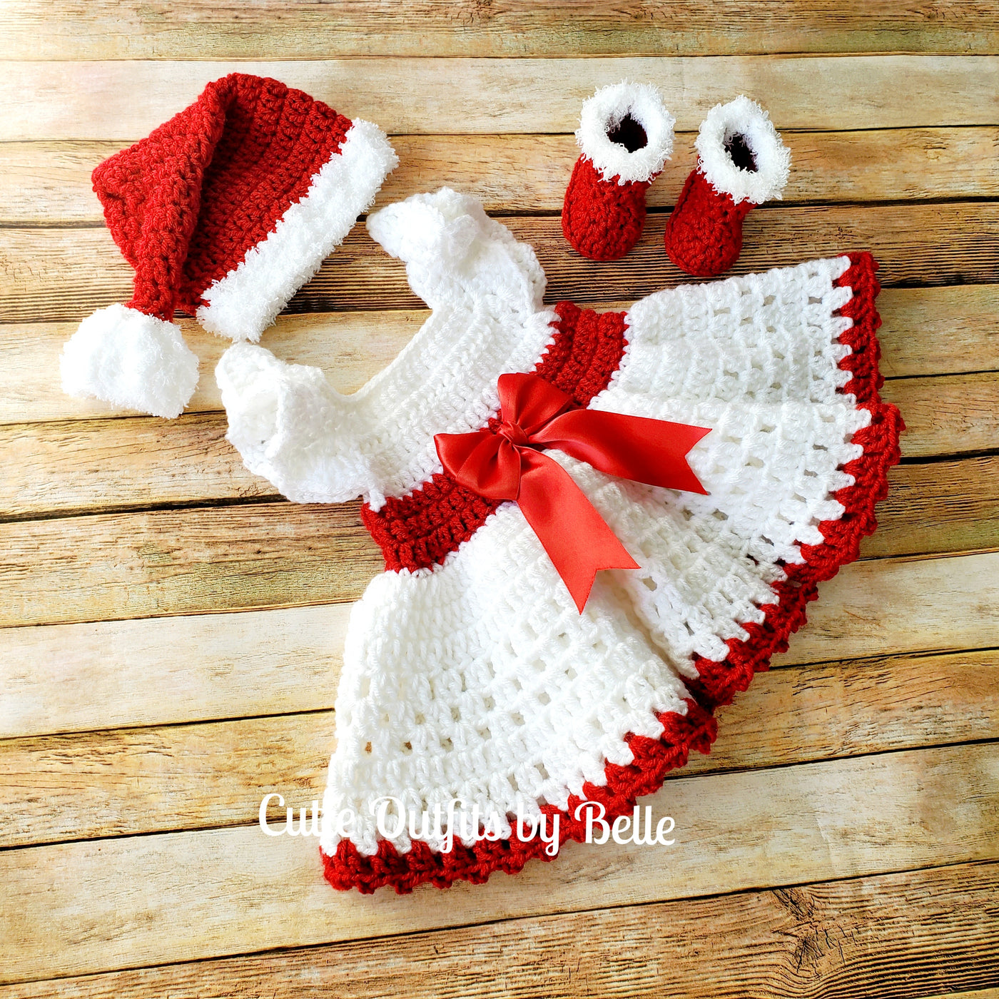 Red Crochet Baby Outfit, Take Home Baby Outfit, Coming Home Dress, Infant Outfits, Crochet Newborn Outfit, Photo Prop Outfit, Infant Christmas