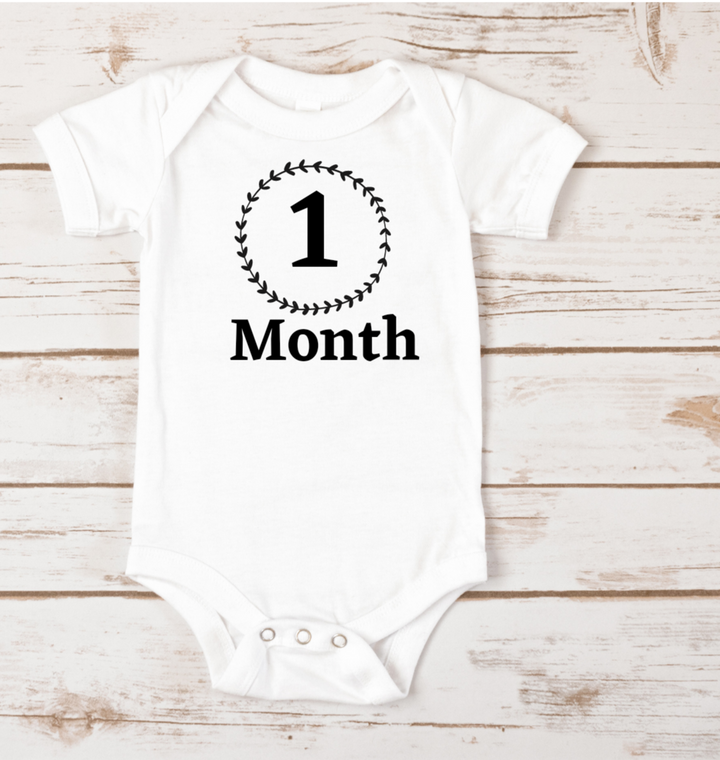 Baby Milestones Bodysuit, Custom Baby Bodysuits, Personalized Onesie