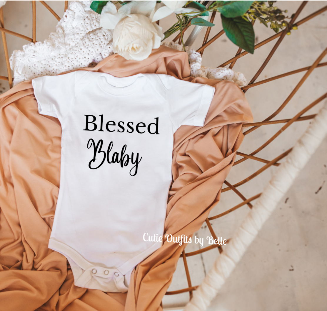 Blessed  Baby Bodysuit, Custom Baby Bodysuits, Personalized Onesie