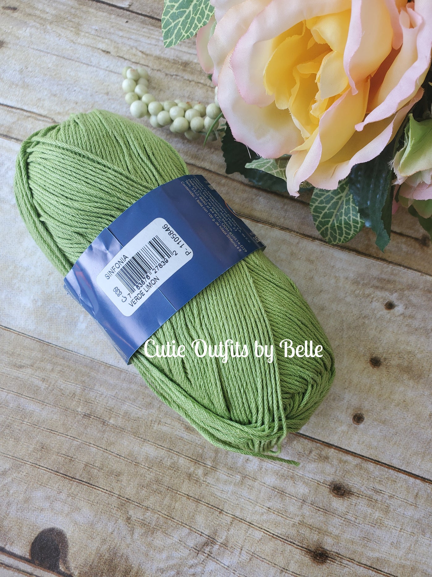 Sinfonia Cotton Yarn Lemon Green (Verde Limon), 100% Soft Cotton Yarn, Dk Yarn, Knitting Yarn, Crochet Yarn, Sportweight