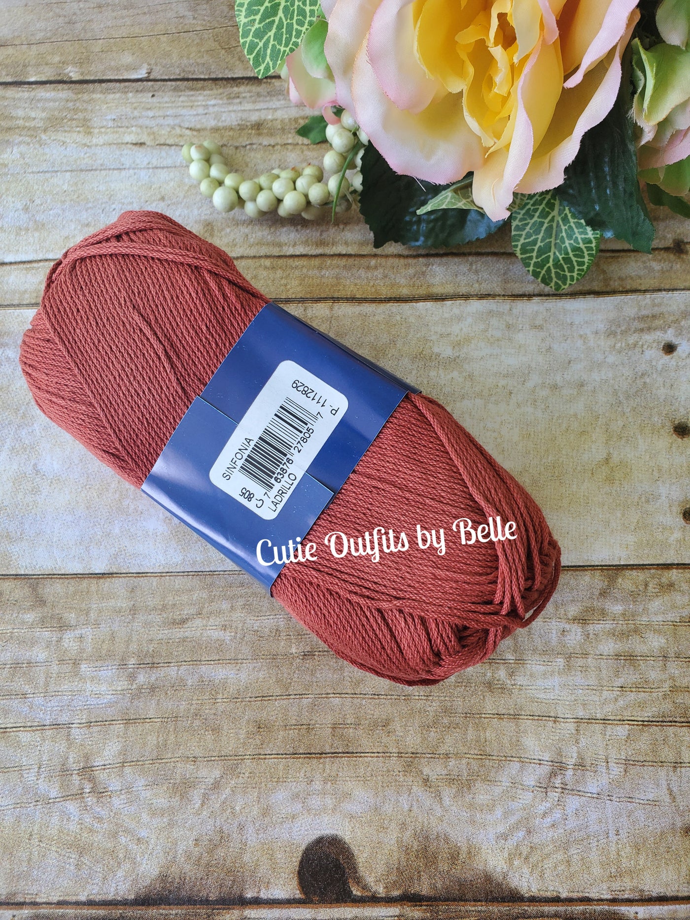 Cotton Yarn Sinfonia  Brick (Ladrillo), 100% Soft Cotton Yarn, Dk Yarn, Knitting Yarn, Crochet Yarn, Sportweight