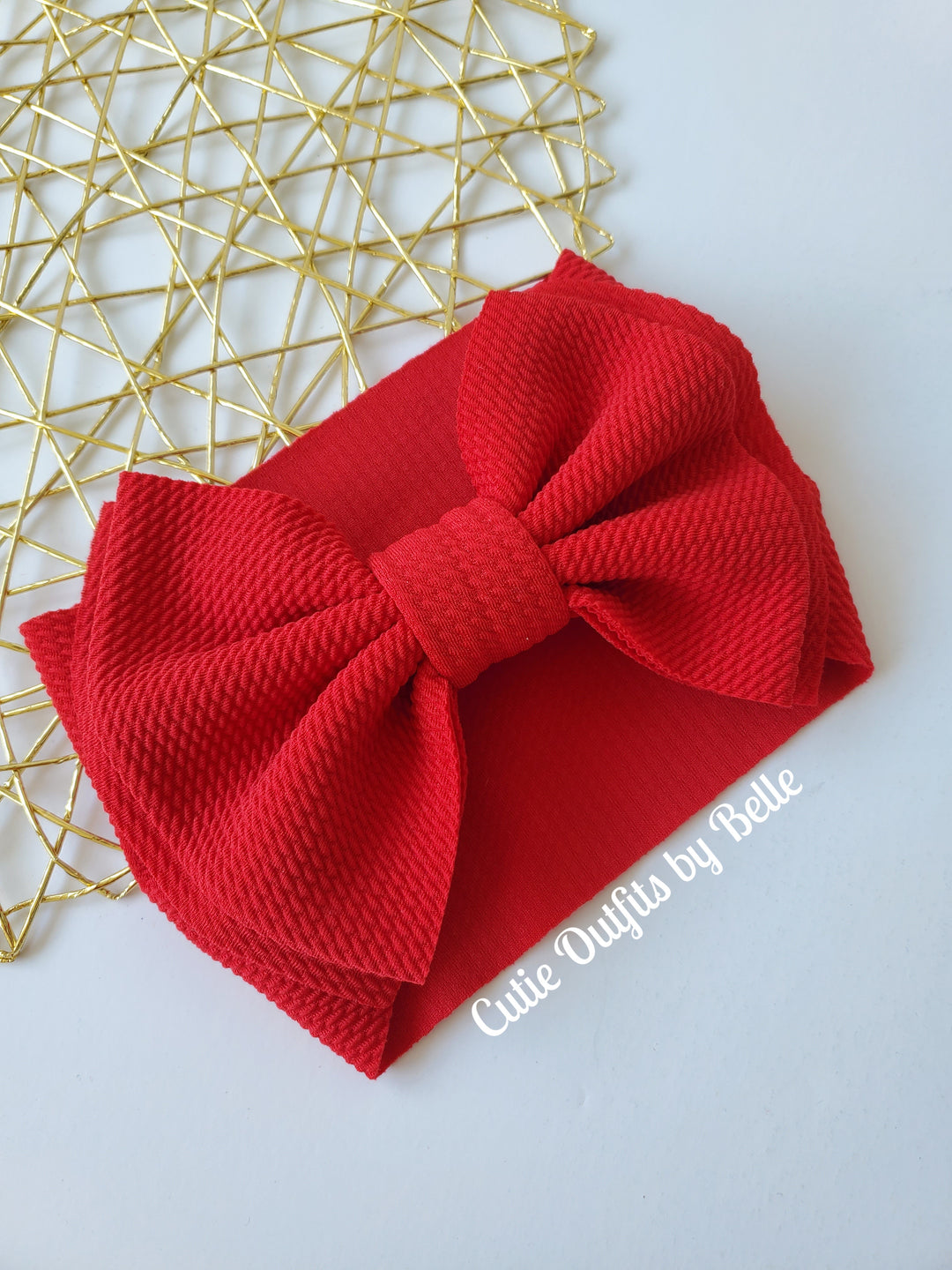 Red Big Bow Baby Girl Headband,  Cute Baby Headband, Baby Girl Headwrap