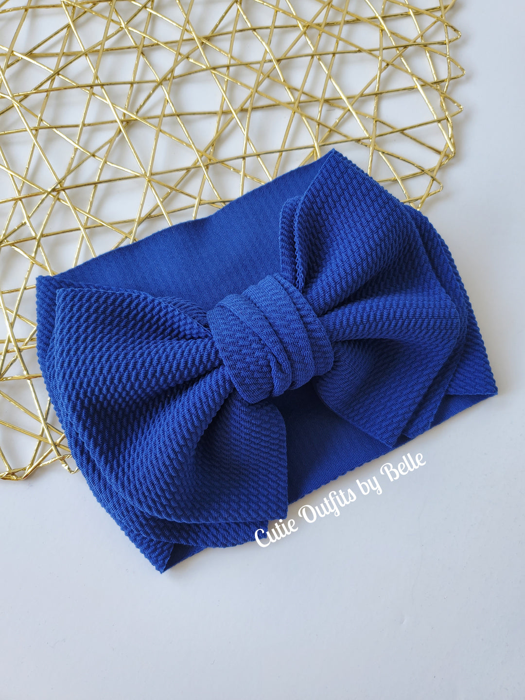 Royal Blue Big Baby Girl Bow,  Cute Baby Headband, Baby Girl Headwrap