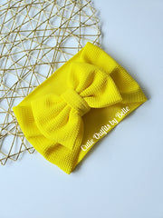 Baby Girl Bow, Yellow Baby Headband