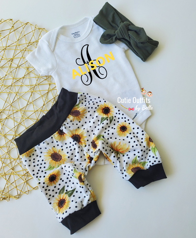 Sunflower custom bodysuit
