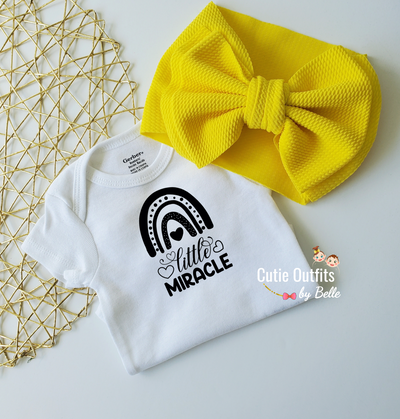 Little Miracle Baby Custom Onesie,Baby Reveal Bodysuit